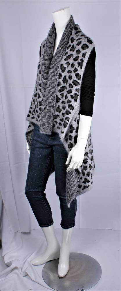 ALICE & LILY  animal print fashion vest grey SC/4891GREY